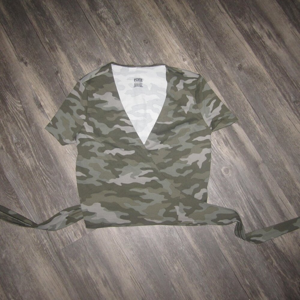 PINK Victoria's Secret Women's Camouflage Wrap Top